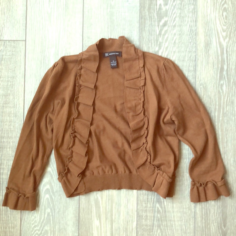Brown cropped cardigan